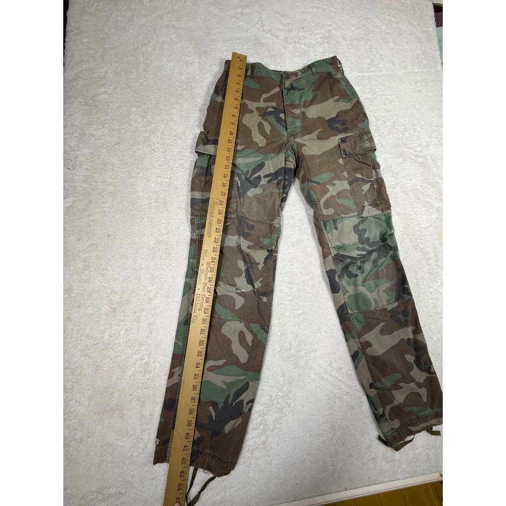 Military Cargo Pants Mens 30x31 Camo vtg Woodland Tactical Utility BDU Trousers